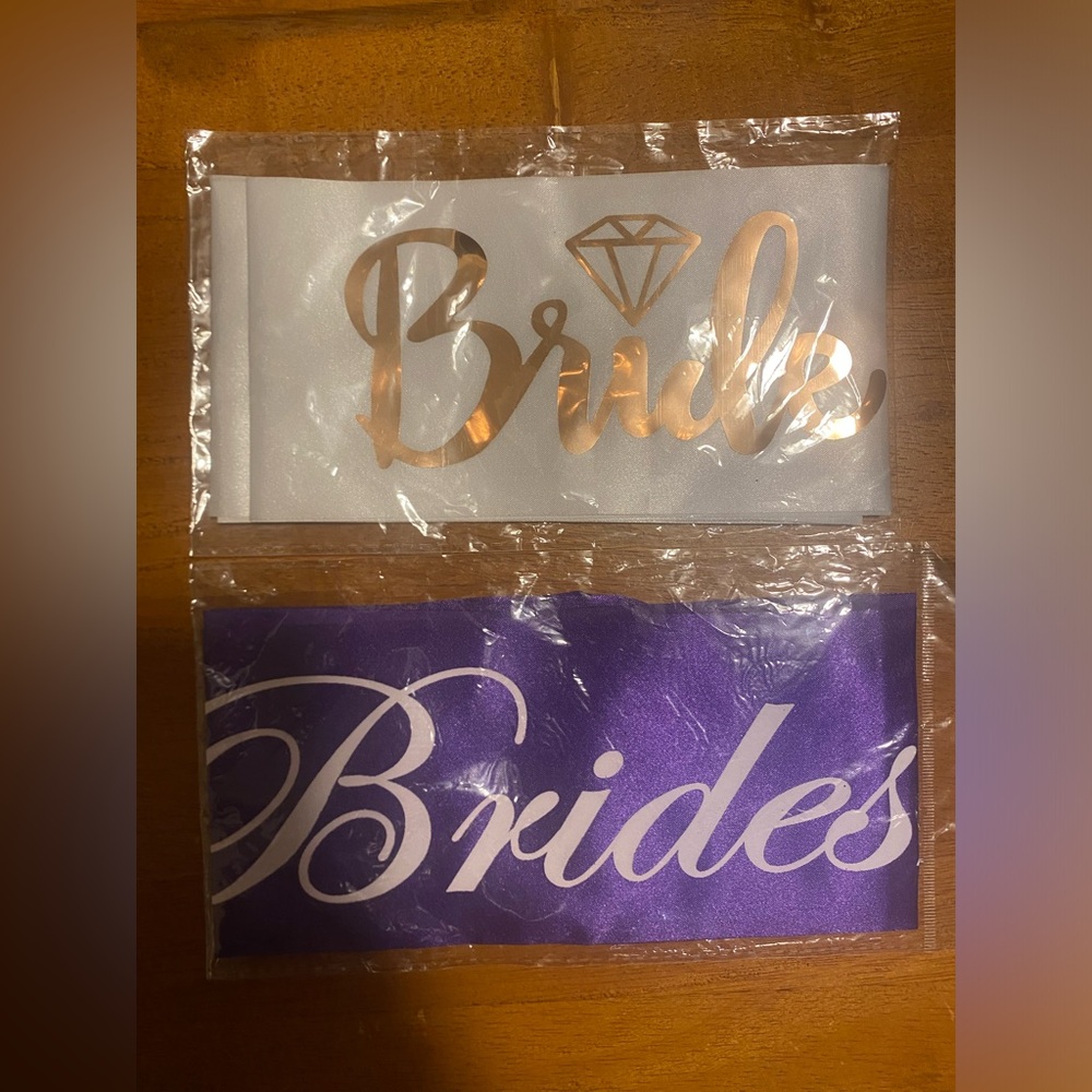 Bride to be and Bridesmaid Sash Set